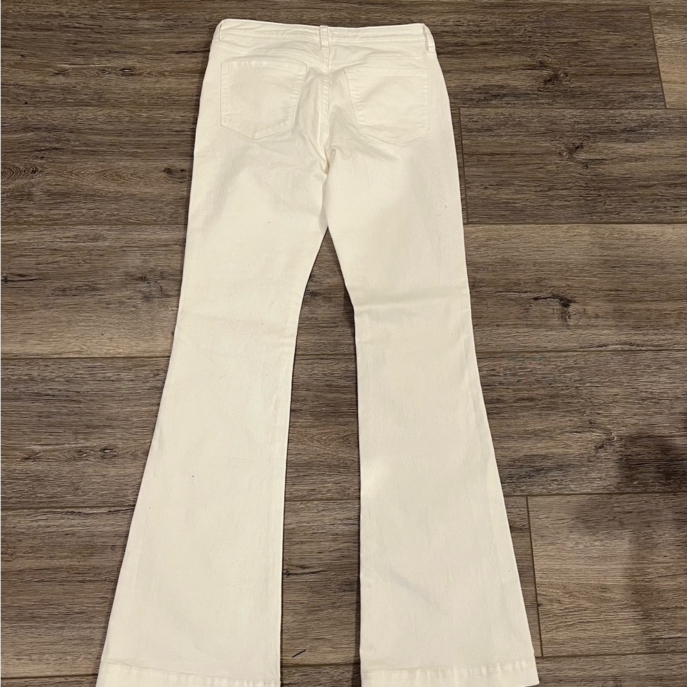 Banana republic wide leg white jeans